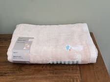 Image of NEXT Beach Hut Bath Towel 100% Cotton Coastal Seagulls Seaside - BNWT