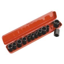 Image of WallDrive Impact Socket Set 12 Piece 3/8" Square Drive Metric/Imperial Sockets