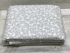 Image of Matouk Margot Scalloped Queen Duvet Cover White / Silver New out of Package