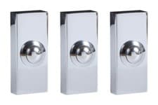 Image of 3 x Byron 2204BC Surface Door Bell Pushes (Highly Polished Chrome)