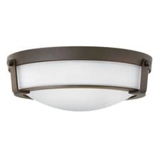 Image of 3 Bulb Flush Light Light Low Ceiling Olde Bronze LED E27 60W Bulb