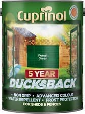 Image of Cuprinol Ducksback 5 Year Waterproof For Sheds And Fences, 5L - Forest Green
