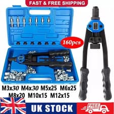 Image of Hand Rivet Nut Tool Professional Riveter Rivnut Gun M3,M4,M5,M6,M8,M10&M12 Kit