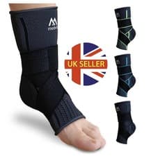 Image of Ankle Support Brace – Fully Adjustable Compression Wrap for Sports Injury LARGE