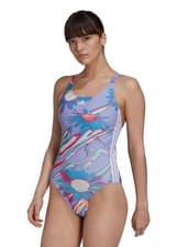 Image of Adidas Sea 3s Swimsuit - Pink/White