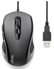 Image of TeckNet USB Wired Optical Mouse UM013 Ergonomic PC Laptop Computer – New