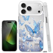 Image of Exquisite Butterfly Phone Case Tough Bumper Cover For iPhone 17e 15 16 Pro 13 14