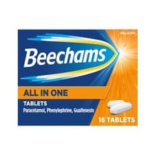 Image of Beechams All in One Tablets, Cold Flu Relief Medicine for adults, with Parac...