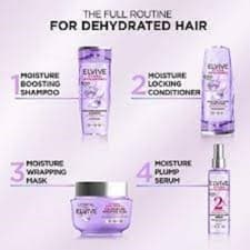 Image of FULL SET L'oreal Elvive HYDRA HYALURONIC Moisture Shampoo Conditioner Mask Serum