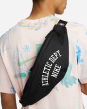 Image of NIKE HERITAGE FANNY HIP PACK TRAVEL BELT ZIP WAIST BUM BAG BLACK FD4317-010 3L