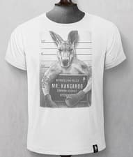 Image of Dirty Velvet Clothing - 100% Organic Cotton 'Mr Kangaroo' T-shirt (Medium ONLY)