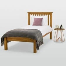 Image of Solid Pine Antique Finish 3ft Single Bed ELONA