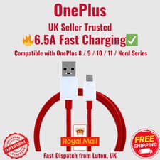 Image of OnePlus Warp Charge Cable USB to Type C 6.5A Fast Charging 1M Genuine