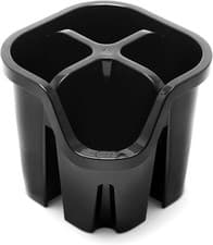 Image of Addis 517939 Cutlery Utensil Drainer Caddy with 4 Compartments Black 14 x 14 x