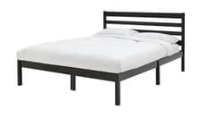 Image of Kaycie Double Wooden Bed Frame - Black