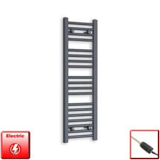 Image of 1000 mm High 300 mm Wide Flat ANTHRACITE Sand Grey Heated Towel Rail Radiator