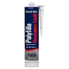 Image of Trade Polycell Polyfilla Decorators Caulk 380ml Brilliant White, Magnolia Brown