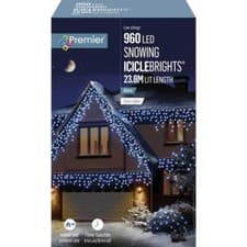 Image of Premier Snowing Icicles With Timer White 960 LED