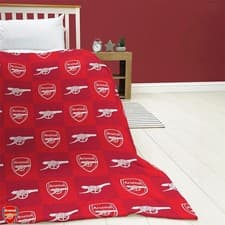 Image of Arsenal FC Check Fleece Blanket Soft Warm Cosy Official Merchandise 100x150cm