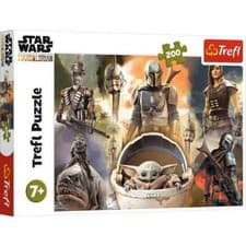 Image of Star Wars Jigsaw Puzzle 200 Piece Grogu Baby Yoda Stormtrooper Mandalorian