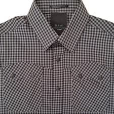 Image of G-STAR RAW CORRECTLINE Shirt Mens 15.5 M Check POPPERS LIGHTWEIGHT NEW