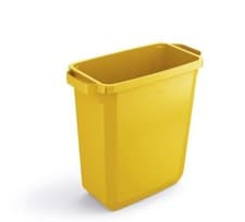 Image of Durable 60L Waste Bin Yellow | Rectangular Recycling Bin | Food Bin | DURABIN