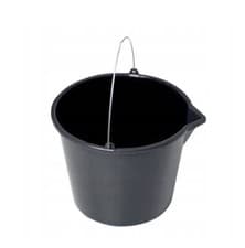 Image of Plastic Bucket Black Heavy Duty Standard Builders Equestrian Various sizes