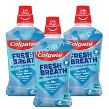 Image of 3 x 500ml Colgate Mouthwash Fresh Breath Breathtaking