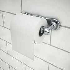 Image of Traditional Luxury Solid Brass Wall Mounted Toilet Roll Holder Bathroom Chrome