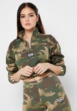 Image of ADIDAS Originals Sweatshirt Follow the Brand AOP Womens Crew Neck Pullover NEW