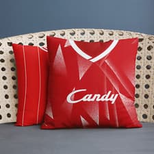 Image of Liverpool 1989 Home Shirt Personalised Retro Football 45cm Scatter Cushion