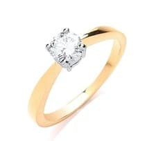 Image of 18ct Yellow Gold 0.50ct Diamond Engagement Ring