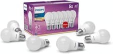 Image of Philips GLS LED Light Bulbs E27 4.2W 470 Lumens Warm White 2700K 6 Pack