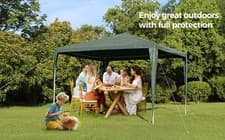 Image of 3 x 3m Garden Gazebo Marquee Canopy Party Tent with 4Side Panels, windows,zip