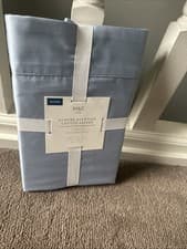 Image of Luxury Egyptian Cotton Sateen Oxford Pillowcases Pack of 2 Blue