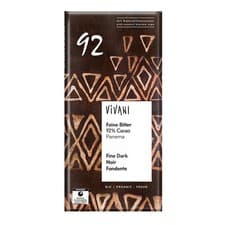 Image of Vivani Dark 92% Chocolate Vegan Organic 80g