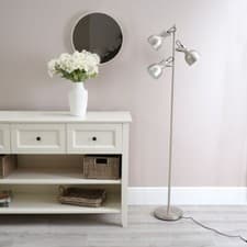 Image of Floor Lamp Free Standing Living Room Light 3 Arm Adjustable Spotlight Lights