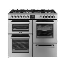 Image of Belling Cookcentre 100cm Dual Fuel Range Cooker Stainless Steel 100DF