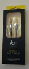 Image of KitSound Woven Strong 3.5mm Aux Cable - Black