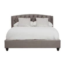 Image of Josephine Grey Velvet King Bed