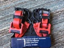 Image of Sealey TD1202SR Slide Ratchet Tie Down - 32mmx3m Polyester Webbing S Hook 1200kg