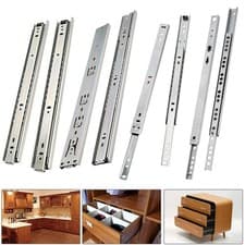 Image of 17mm/27mm/45mm Drawer Runner Draw Slide Soft Close / Ball Bearing Kitchen Rail