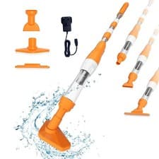 Image of Pool Vacuum Cleaner, Electric Hoover Length Adjustable, 90 Minutes Running Time