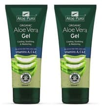Image of Aloe Pura Aloe Vera Organic Gel with Vitamins A C & E 200ml ( Pack Of 2 )
