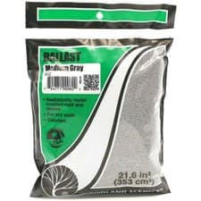 Image of Woodland Scenics Ballast Medium Gray 21.6 in³ for Model Railways and Dioramas