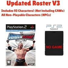 Image of *Updated Roster V3* WWE Smackdown VS Raw 2007 PS2 Rooster Game Save Memory Card