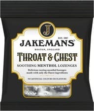 Image of Jakemans Throat & Chest Menthol Sweets 73g - Pack of 12 - Soothing Relief UK