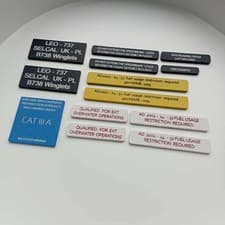 Image of Boeing 737 style MIP decals set for flight simulation Cockpit builders