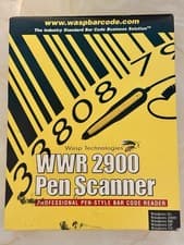 Image of Wasp WWR 2900 Barcode Pen Scanner W/ Original Box and Manual Excellent Condition