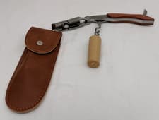 Image of BAR Corkscrew Waiters Professional Twin Pull Wine Bottle Opener Wooden-HOME